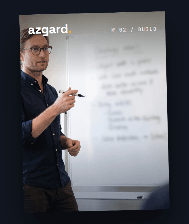 AI Company Brain Kickstart, product cover: Angus running a working session with a client team