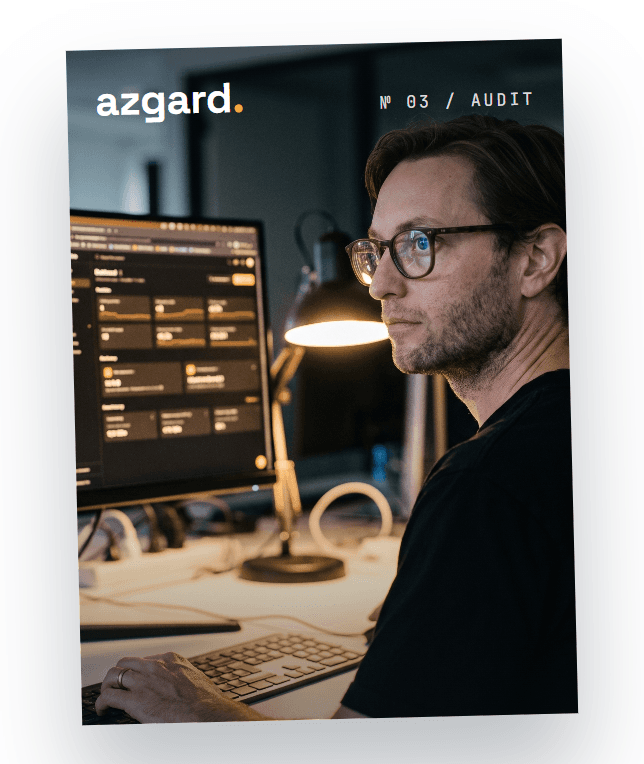AI Readiness Audit, product cover: Angus reviewing a business's systems at his desk